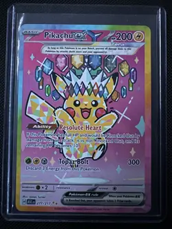 Pokemon TCG Pikachu ex 277/217 Ascended Heroes Special Illustration Rare NM SIR - Image 1