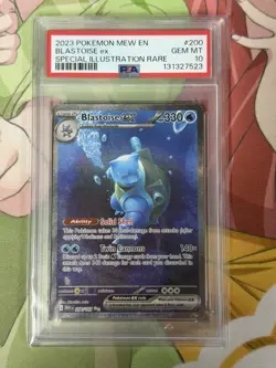 Pokemon Blastoise ex 200/165 Sv: Scarlet & Violet 151 Holo PSA 10 - Image 1