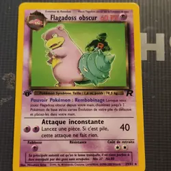Pokemon Flagadoss obscur Rare 1st Edition 29/82 Team Rocket French 60 HP - Image 1