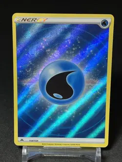 Water Energy # 154 Textured Holo Crown Zenith Pokemon Card NM - Image 3