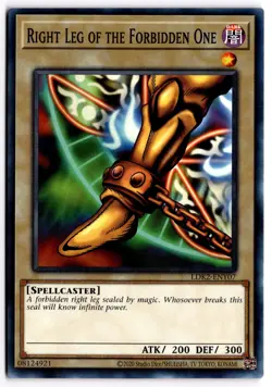 Yugioh TCG Right Leg of the Forbidden One LDK2-ENY07 Legendary Decks II Unlimite - Image 1
