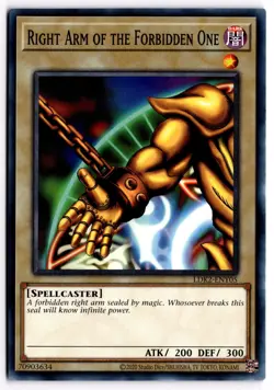 Yugioh TCG Right Arm of the Forbidden One LDK2-ENY05 Legendary Decks II Unlimite - Image 1