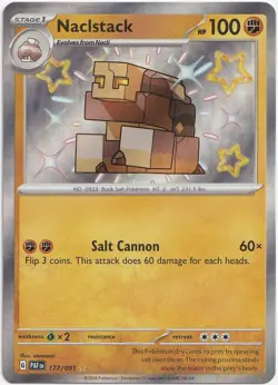 Pokemon Naclstack Shiny Full Art Paldean Fates PAF 177/091 Near Mint English - Image 1