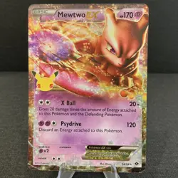 Mewtwo EX 54/99 Celebrations: Classic Collection Holo Pokemon TCG Card - Image 1