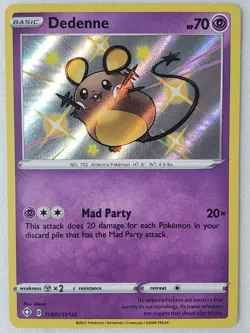 HOLO Dedenne SV051/SV122 - NM / M - SHINY VAULT Shining Fates Pokemon Card - Image 1