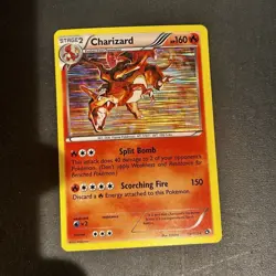 Pokemon Charizard Stage 2 Holo Rare Legendary Treasures 19/113 Card - Image 1