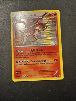 Pokemon Charizard Stage 2 Holo Rare Legendary Treasures 19/113 Card - Image 2