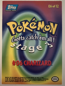 Charizard Topps #E6/12 – Rainbow Holo – Pokemon Card – Lightly Played - Image 2