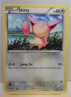 Pokemon TCG Skitty 28/39 Kalos Starter Set Regular Card LP Condition - Image 1
