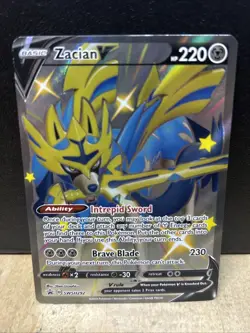 Pokemon Zacian V SWSH292 Sword & Shield Promo Full Art Holo Rare Card - Image 1