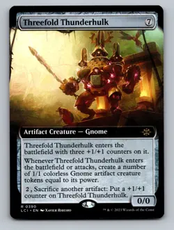 Threefold Thunderhulk (Extended Art) R The Lost Caverns of Ixalan 390 NM - Image 1