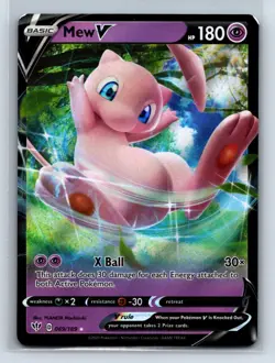 Mew V SWSH03: Darkness Ablaze #069/189 Pokemon Card TCG - NM- LP+ - Image 1