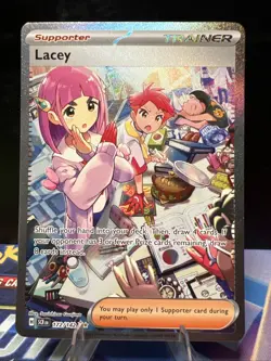 Pokemon TCG Lacey Trainer Stellar Crown Card 172/142 Near Mint Condition - Image 1
