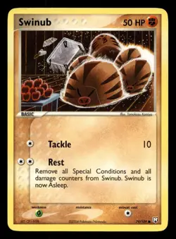 Swinub 79/109 Common Team Rocket Returns Pokemon LP - Image 1