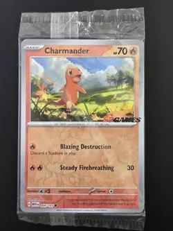 Charmander 004/165 Pokemon 151 EB Games Stamped Promo SEALED - Image 1