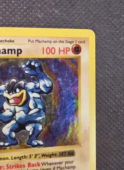 1999 Pokemon Machamp 8/102 Shadowless 1st Edition Holo Rare Deck Exclusives WoTC - Image 4