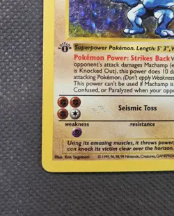 1999 Pokemon Machamp 8/102 Shadowless 1st Edition Holo Rare Deck Exclusives WoTC - Image 5