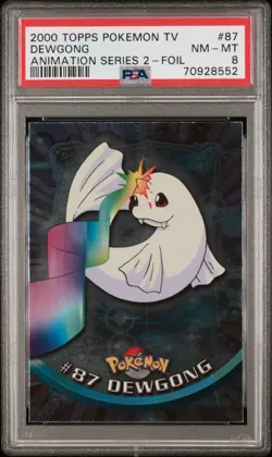 PSA 8 2000 Pokemon TV Animation Series 2 Foil #87 Dewgong Pop6 - Image 1