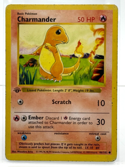 Pokemon TCG Charmander Base Set, 1st Edition Shadowless 46/102 - Image 1