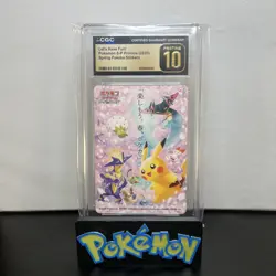 2020 Pokemon Let's Have Fun! Japanese S-P Spring, Pokeka Sticker CGC PRISTINE 10 - Image 1