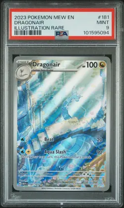 2023 POKEMON MEW EN-151 #181 DRAGONAIR ILLUSTRATION RARE PSA 9 151 - Image 1