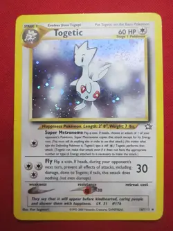 Pokemon Togetic 16/111 Neo Genesis Holo Swirl LP - Image 1