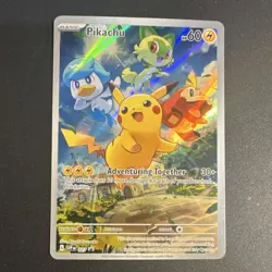 Pokemon TCG Pikachu SVP Scarlet & Violet Promo Holo 027 60 HP 2023 - Image 1
