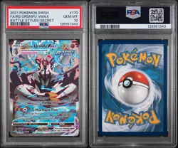 POKEMON SWORD & SHIELD BATTLE STYLES #170 FA/RS URSHIFU VMAX SAR GEM MT PSA 10 - Image 3