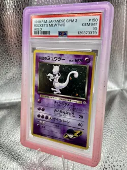 1999 POKEMON JPN GYM 2 #150 ROCKET'S MEWTWO-HOLO PSA 10 💎🔥* NEW CERT * 🔥💎 - Image 3