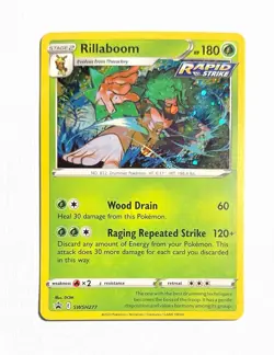 Rillaboom ~ Pokemon Black Star Promo ~ Cosmos Holo Rare SWSH277 Cosmic Swirl - Image 1