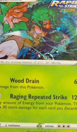Rillaboom ~ Pokemon Black Star Promo ~ Cosmos Holo Rare SWSH277 Cosmic Swirl - Image 2