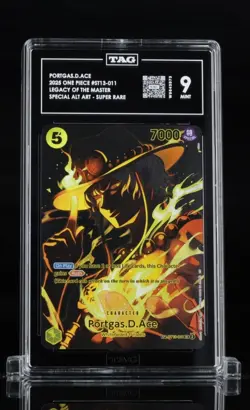 Portgas D Ace 2025 One Piece ST13-011 LEGACY OF THE MASTER TAG 9 MINT - Image 1