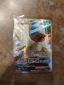 Pokemon Pidgeot EX TCG Full Art Ultra Rare Holo Card 104/108 Evolutions LP - Image 1