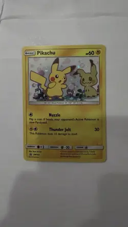2 Swirls 💫 Pokemon 2019 Pikachu SM162 Sun & Moon Black Star Promo Holo Card NM+ - Image 1