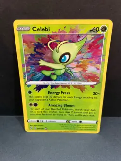 Pokemon TCG Celebi Vivid Voltage Holo Card 009/185 Amazing - Image 1