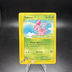 Pokemon Nidoran 96/147 Aquapolis Non Holo Common Vintage Card DMG -c - Image 1