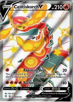 Centiskorch V SV108/SV122 Shining Fates: Shiny Vault - Pokemon Card - NM - Image 1