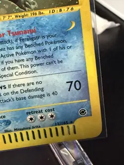 Pokemon TCG Feraligatr Expedition Holo 12/165 NEAR MINT - Image 2