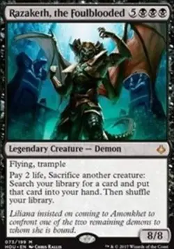 [1x] Razaketh, the Foulblooded Near Mint, English Hour of Devastation MTG Magic - Image 1