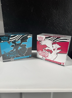 Pokemon Scarlet & Violet: White Flare and Black Bolt ETBs SEALED in hand - Image 1