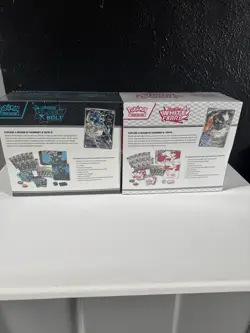 Pokemon Scarlet & Violet: White Flare and Black Bolt ETBs SEALED in hand - Image 3