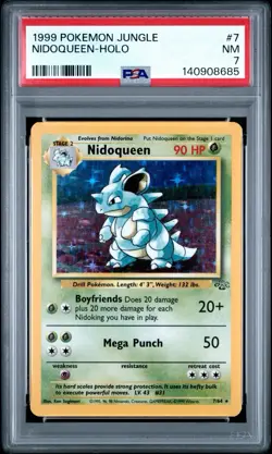 1999 Pokemon Nidoqueen 07/64 Jungle Holo PSA 7 - Image 1