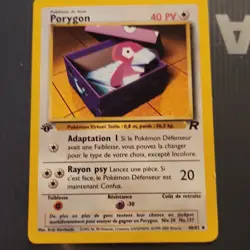 Pokemon Porygon Rare 1st Edition 48/82 Team Rocket French 40 HP - Image 1