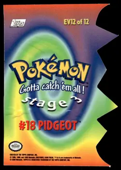 Pidgeot #18 - Pokemon 2000 Topps TV - NM - Image 1