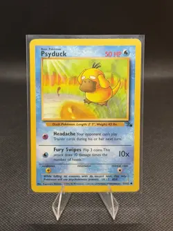 Pokemon TCG Fossil Psyduck #53/62 Unlimited Common Vintage 1999 LP Condition - Image 1
