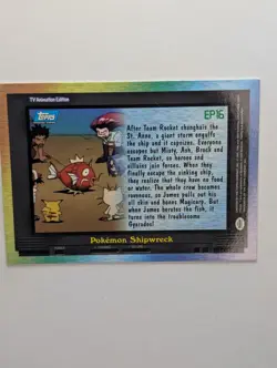 NM! Pokemon Topps EP16 Pokemon Shipwreck TV Animation Blue Logo - Image 2