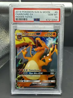 (PSA 10) Pokemon: Hidden Fates - Charizard GX #9 [Full Art] - Image 1