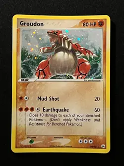 Pokemon 2004 EX Hidden Legends-Groudon 102/101 Secret Rare Holo -NM - Image 1