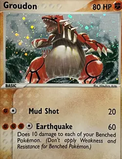 Pokemon 2004 EX Hidden Legends-Groudon 102/101 Secret Rare Holo -NM - Image 2