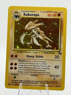 1999 Pokemon Kabutops 9/62 Fossil Holo - Image 1